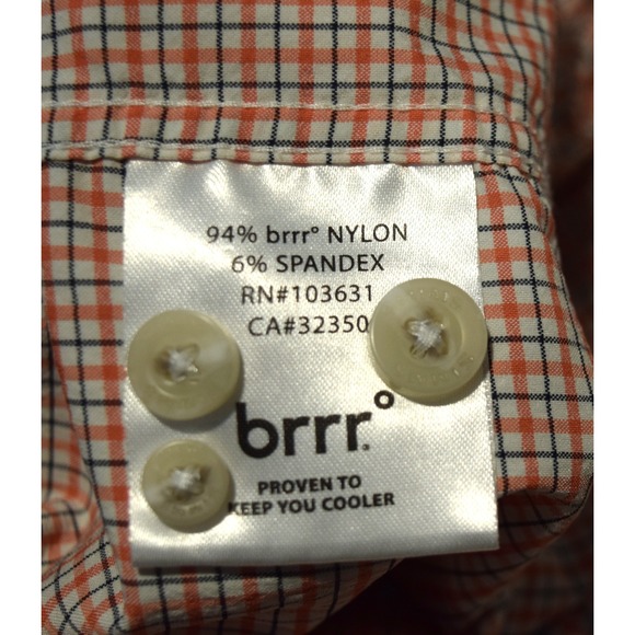 Simms Mens Long Sleeve Fishing Lightweight Casual Shirt Orange Plaid Small - Picture 8 of 11